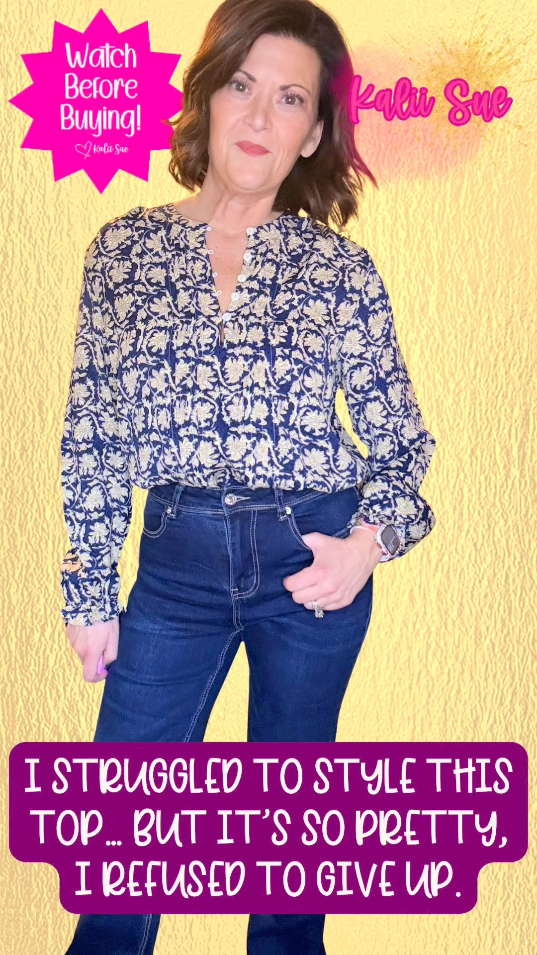 This floral blouse is one of those easy pieces that instantly brightens your outfit 🌸

The soft V-neckline keeps it feminine and flattering, while the long sleeves and flowy silhouette make it comfortable enough for all-day wear. The boho-inspired print adds just the right amount of personality without feeling overdone, so it works beautifully for casual days, office wear, or dinner plans.

It has a relaxed yet tailored fit that drapes nicely without clinging, making it easy to style with jeans, trousers, or even tucked into a skirt. You can keep it simple with flats for daytime or dress it up with heels and layered jewelry when you want something a little more elevated.

It’s one of those versatile tops you’ll reach for again and again — polished, comfortable, and effortlessly put together. ✨ 

 

#LTKOver40 #LTKWorkwear #LTKootd