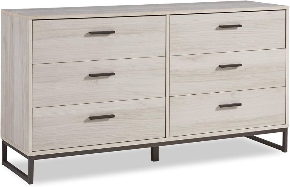 Signature Design by Ashley Socalle Modern Industrial 6 Drawer 54" Dresser, Natural Beige | Amazon (US)