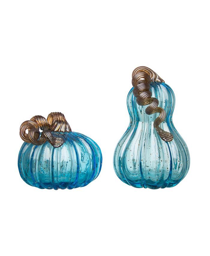 Glitzhome Glass Pumpkin, Set of 2 & Reviews - Macy's | Macys (US)