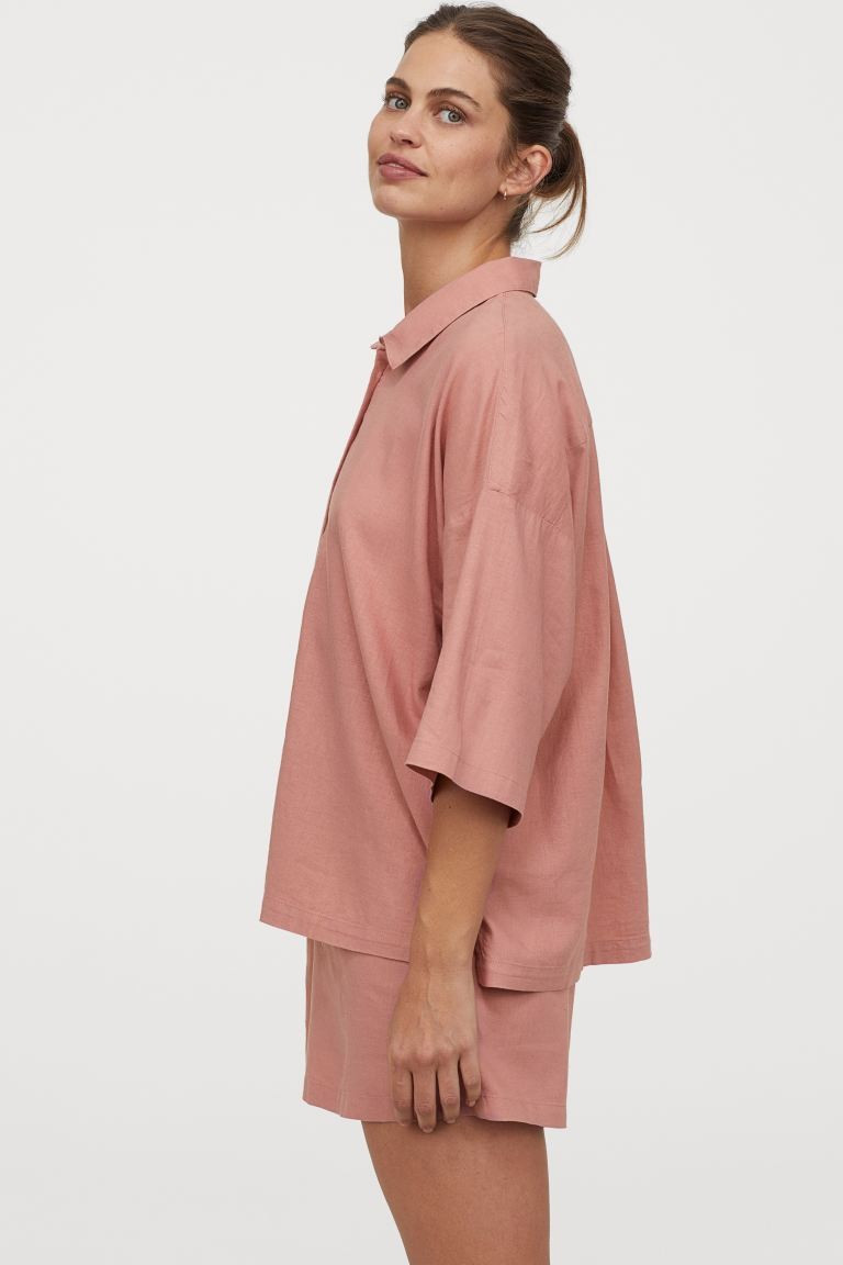 Pyjama shirt and shorts | H&M (UK, MY, IN, SG, PH, TW, HK)