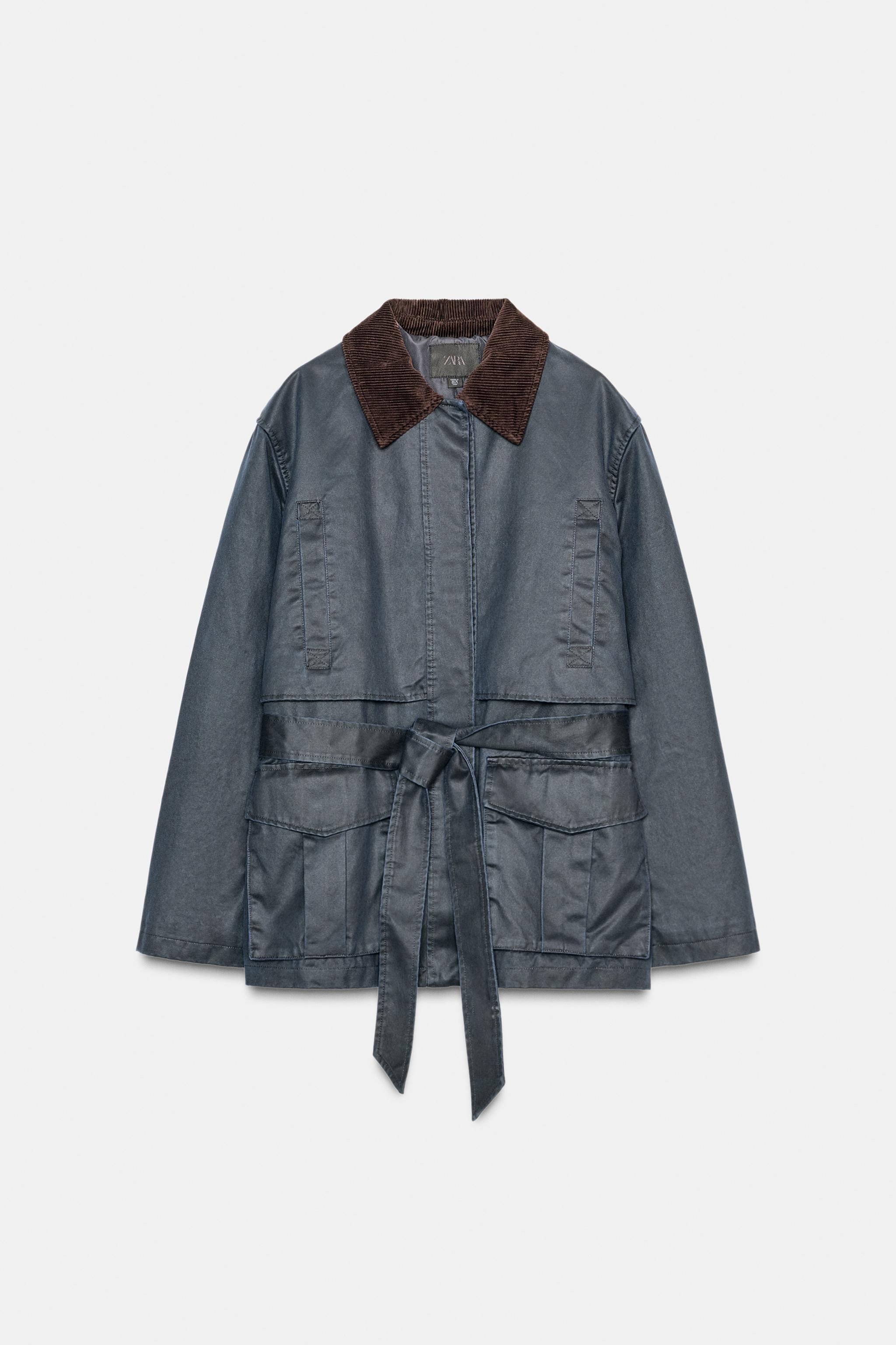 WAXED CORDUROY COLLAR JACKET | Zara US