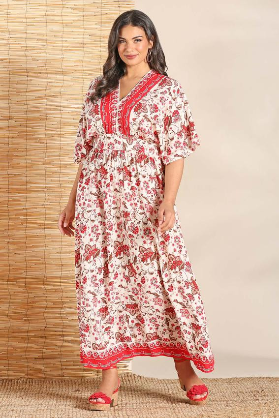 Plus Size Floral Kimono Dress | Cato Fashions