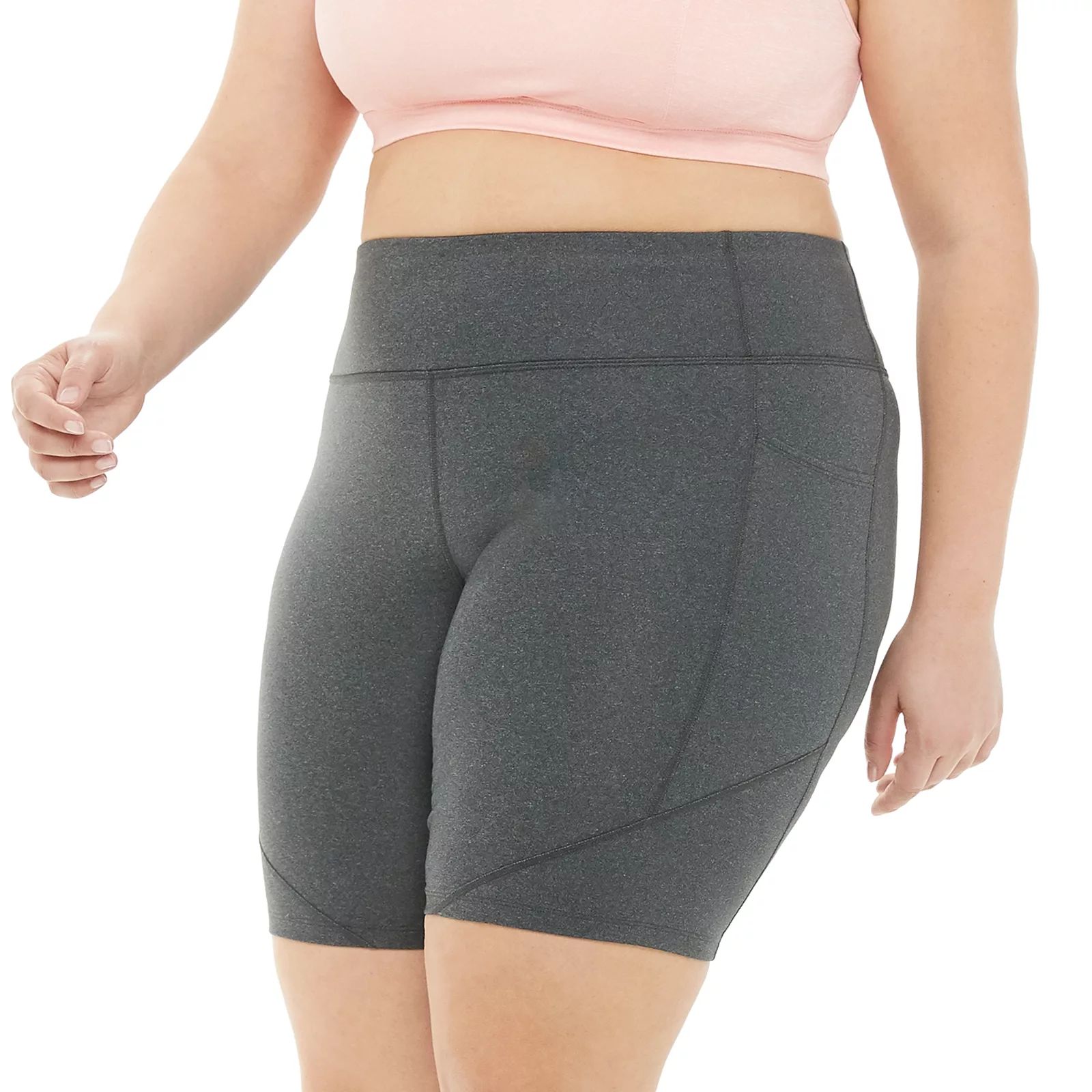 Plus Size Tek Gear High Waisted Shape Shorts, Women's, Size: 4XL, Dark Grey | Kohl's