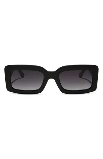 DIFF 53mm Rectangle Sunglasses in Matte Black at Nordstrom Rack | Nordstrom Rack