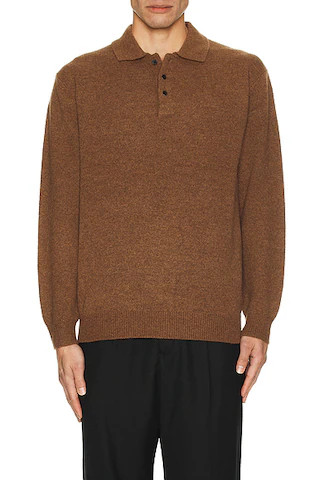 Knit Polo 9G Sweater | FWRD 