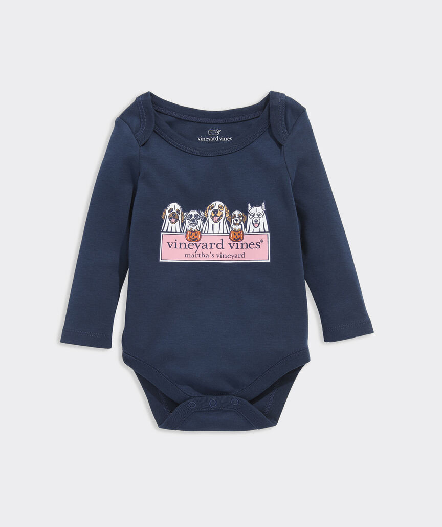 Baby Long-Sleeve Ghost Pups Body Suit | vineyard vines
