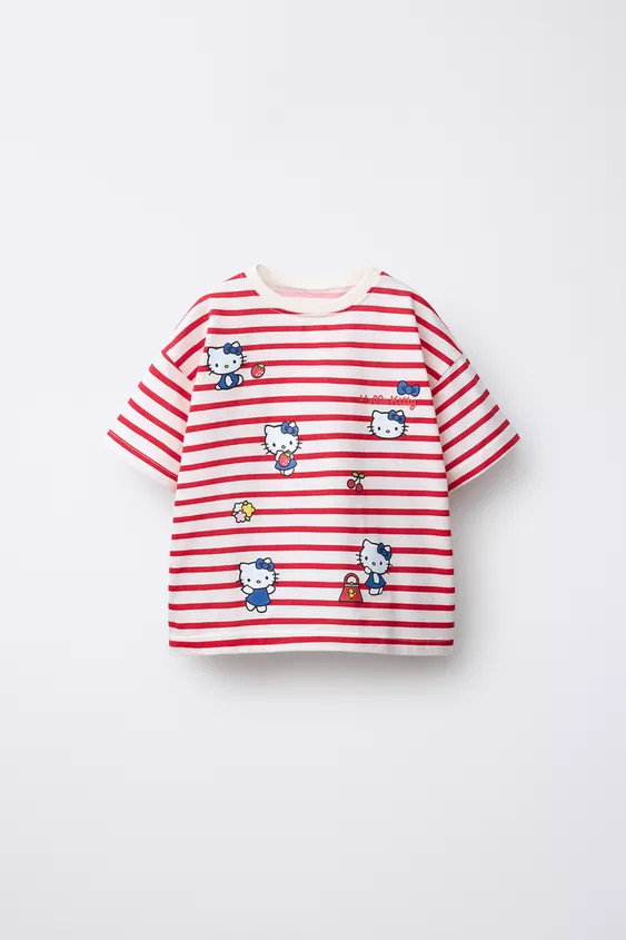 STRIPED HELLO KITTY \u00a9 SANRIO T-SHIRT | Zara US