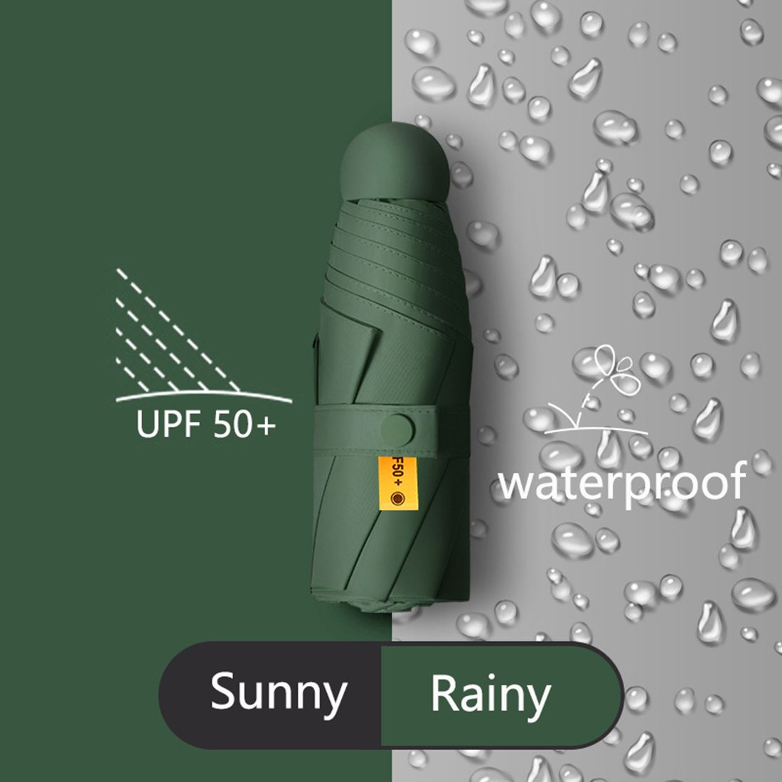 Mini Capsule Umbrella Parasol Anti-UV Black Coating Pocket Umbrella for Sun and Rain Outdoor Trav... | Walmart (US)