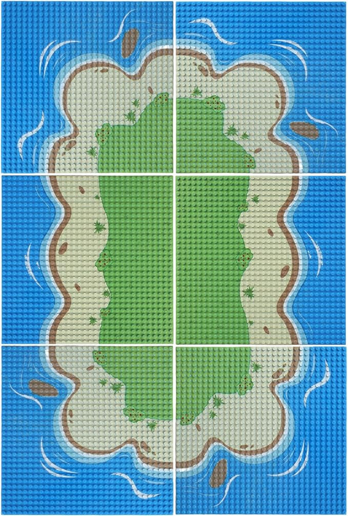 6 Packs Classic Island Baseplates, 25.5 x 25.5 cm, Building Block Baseplates, Compatible with All... | Amazon (CA)
