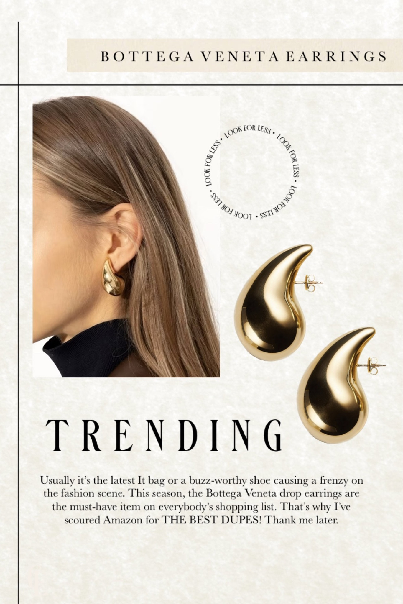 𝐵𝑜𝓉𝓉𝑒𝑔𝒶 𝒱𝑒𝓃𝑒𝓉𝒶 | You’ve seen these earrings literally everywhere! I promise, these are THE best dupes out there! They’re the same size, as the authentic version! You will not be disappointed! 

#bottegaveneta #dupe #amazon #amazonfinds amazonfashion amazonstyle amazondupe look for less, splurge or save, drop earrings, gold, silver, trending, minimalist style, chic 

#LTKunder50 #LTKstyletip #LTKFind