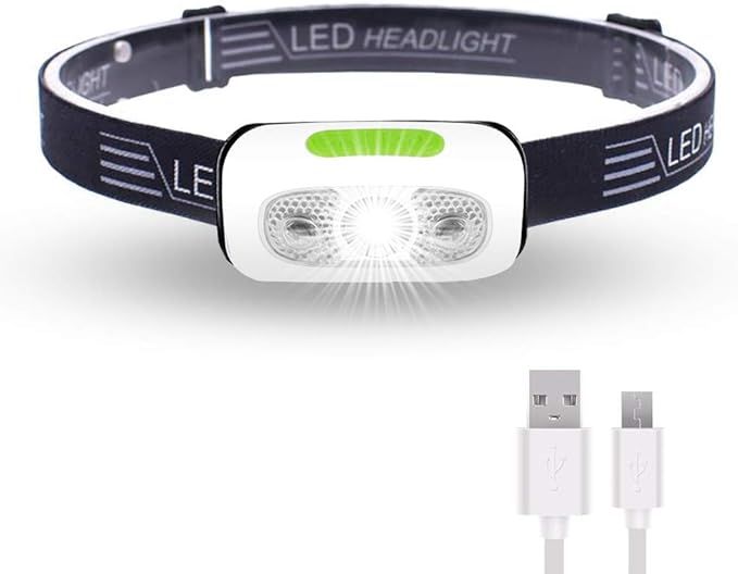 500 Lumens USB Rechargeable Headlamp,Lightweight,Super Bright LED Running Headlamp for Runner,Rai... | Amazon (US)