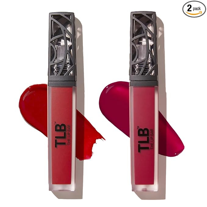 The Lip Bar - Nonstop Liquid Matte Lipstick Mini 2-Pack, Bawse Lady (Blue Red) + Rich Auntie (Dee... | Amazon (US)