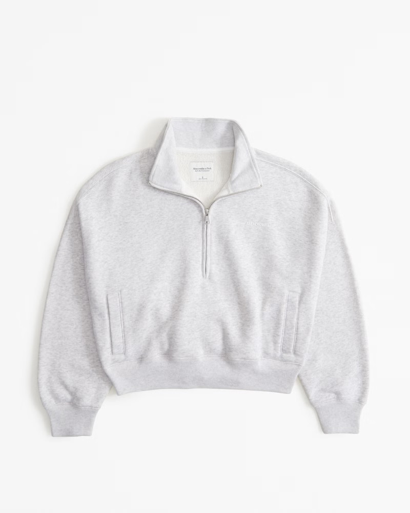 Women's Logo Sunday Half-Zip | Women's Clearance | Abercrombie.com | Abercrombie & Fitch (US)