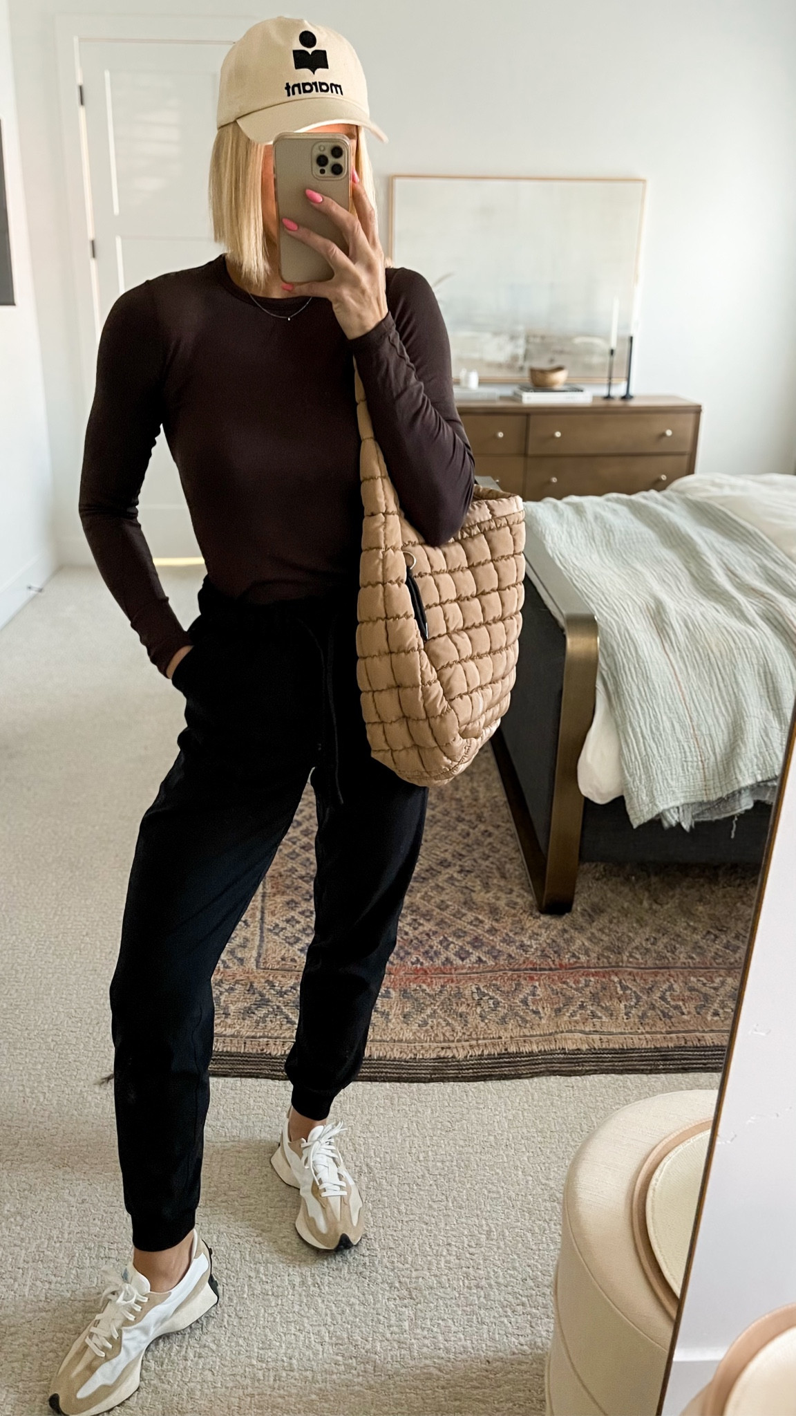 Causal, sporty, COMFY Fall outfit idea. 
Joggers & long sleeve run TTS - wearing size 6 In both 

#LTKHoliday #LTKGiftGuide #LTKSeasonal