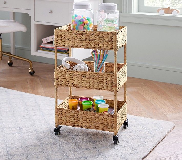 Woven Tiered Storage Cart | Pottery Barn Kids