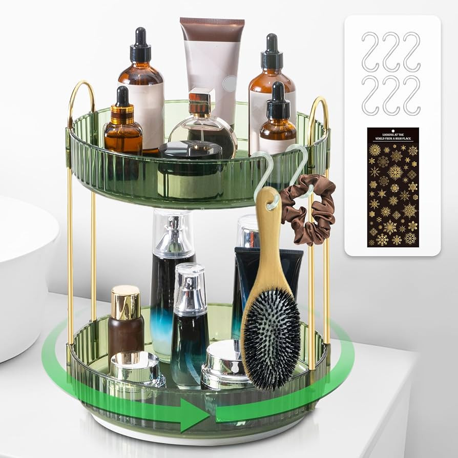 360° Rotating Makeup Organizer for Vanity,Lazy Susan Organizer Large Skincare Make Up Storage Pe... | Amazon (US)