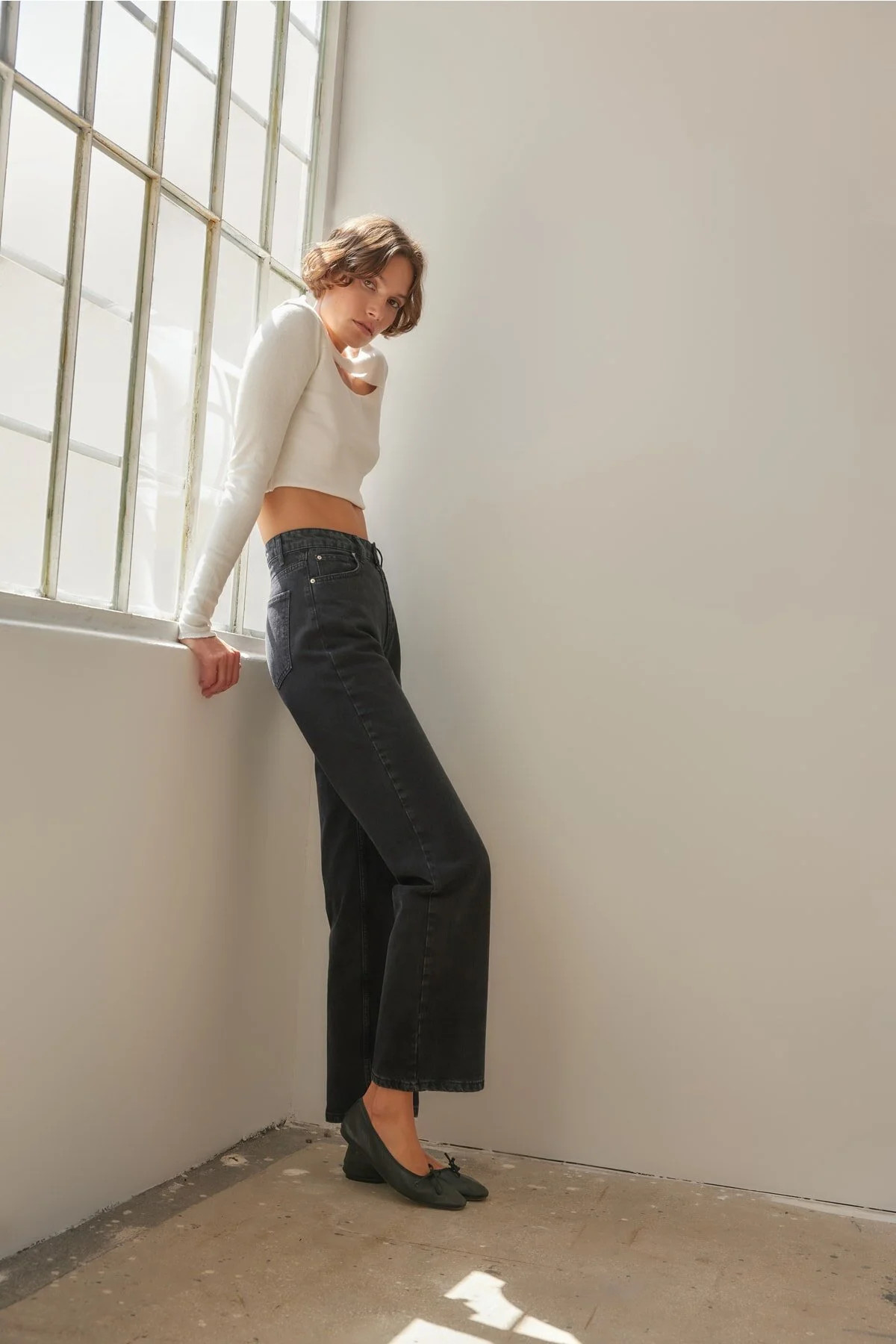 Trendyol Collection Jeans - Schwarz - Wide Leg Fast ausverkauft | Trendyol DE