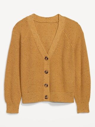 Speckled Shaker-Stitch Cardigan Sweater for Women | Old Navy (US)