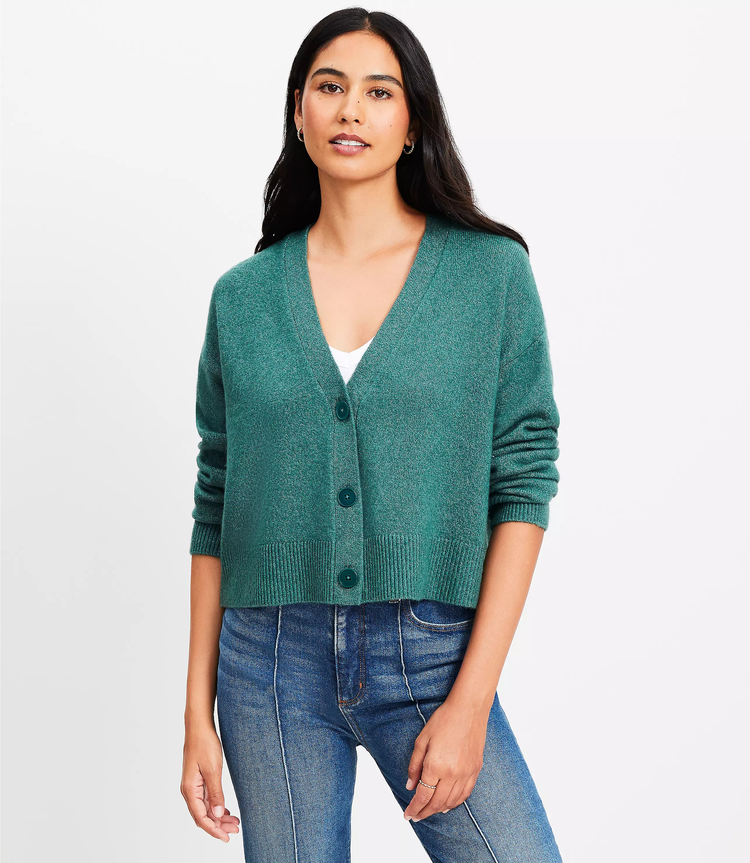 Modern V-Neck Cardigan | LOFT