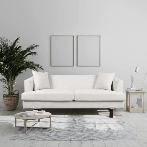 Upholstered Sofa, Mid-Century Modern Couch Tufted Button Loveseat with Soft Cushion and 2 Pillows... | Amazon (US)