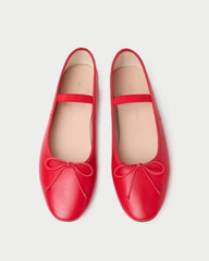 Leonie Red Leather Ballet Flat | Loeffler Randall