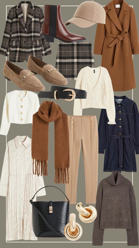 H&M fall picks - coat, fall dress, scarf, fall shoes, plaid skirt and blazer (10% off everything today!)

#LTKstyletip #LTKsalealert #LTKSeasonal
