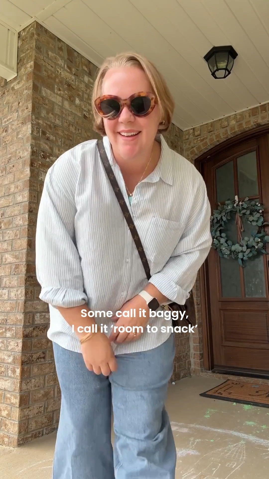 Oversized outfit, good American jeans (size down!), Rothy’s drivers 

#LTKStyleTip #LTKMidsize