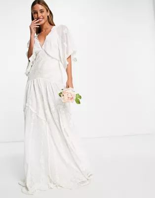 ASOS EDITION Jessica embroidered textured mesh wedding dress | ASOS | ASOS (Global)