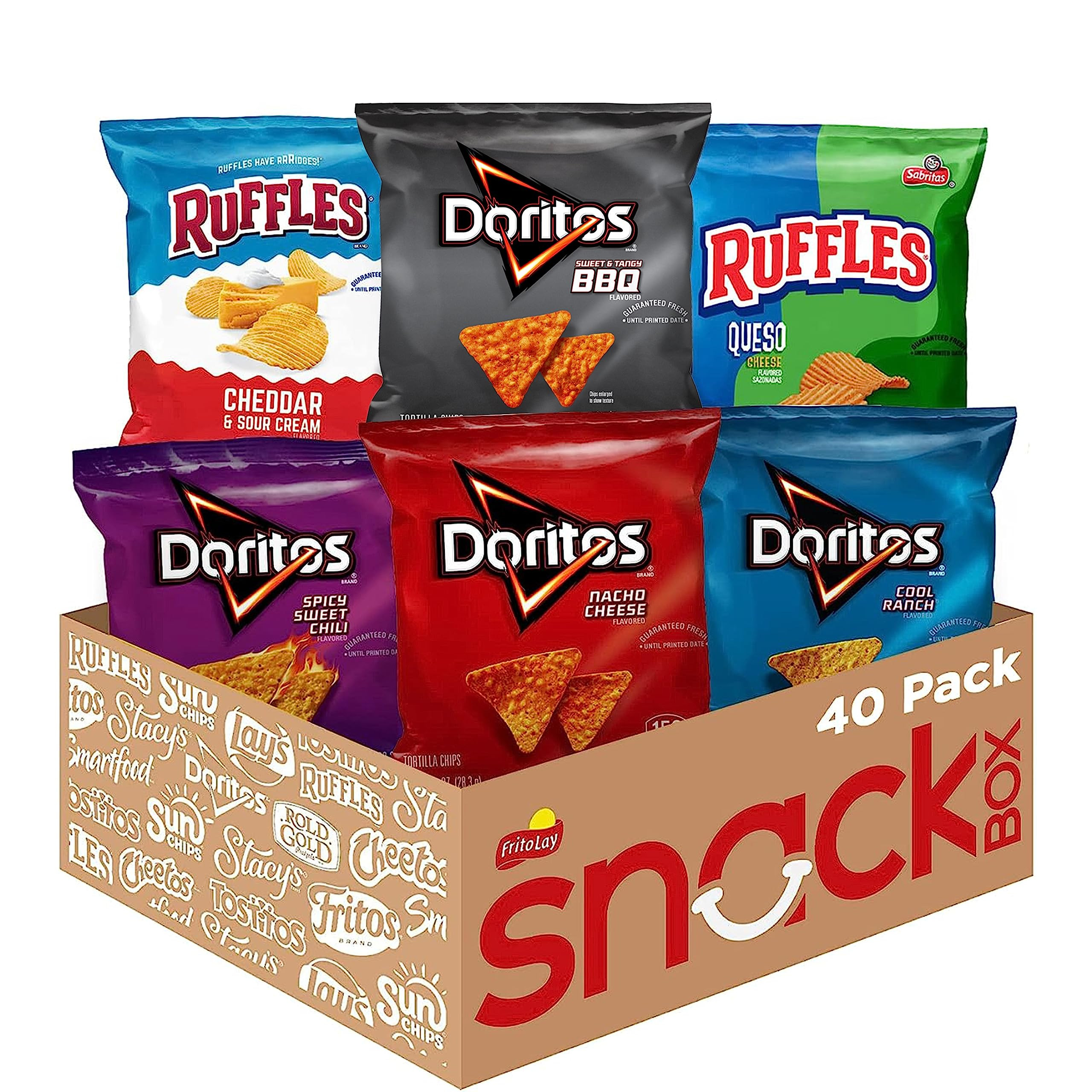 Frito-Lay Ruffles and Doritos Bold Variety Pack, 1 Ounce (Pack of 40) | Amazon (US)