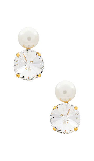Demi Earring in Crystal Antique Gold | Revolve Clothing (Global)
