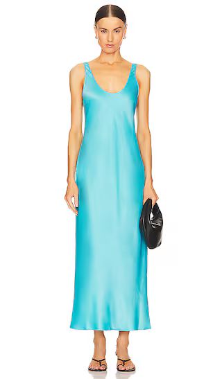 Akiya Tank Dress in Blue Atoll | Revolve Clothing (Global)