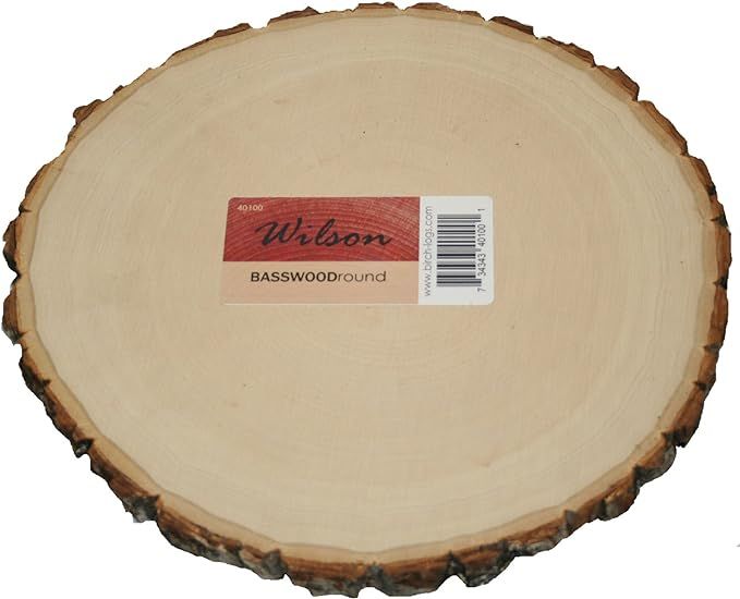 Basswood Round (Rustic Wood Slice, Wood Plate Charger for Wedding Table Decor) (1) | Amazon (US)