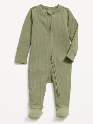 Unisex Sleep & Play 2-Way-Zip Footed One-Piece for Baby | Old Navy (CA)