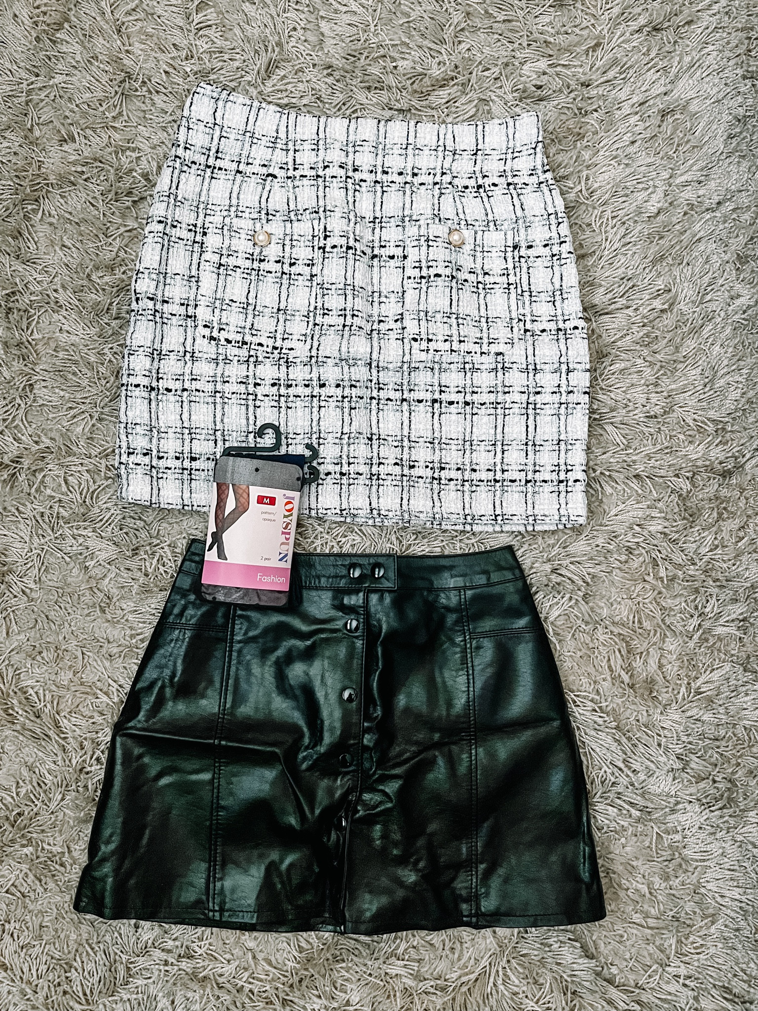 Valentine’s Day Outfits, skirt edition. You can't go wrong with a tweed or leather skirt look. Pair it a long sleeve shirt and some fights and you got yourself a chic outfit!! 

#LTKsalealert #LTKstyletip #LTKSeasonal