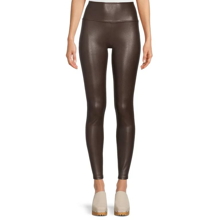 Time and Tru Women's Faux Leather Leggings | Walmart (US)