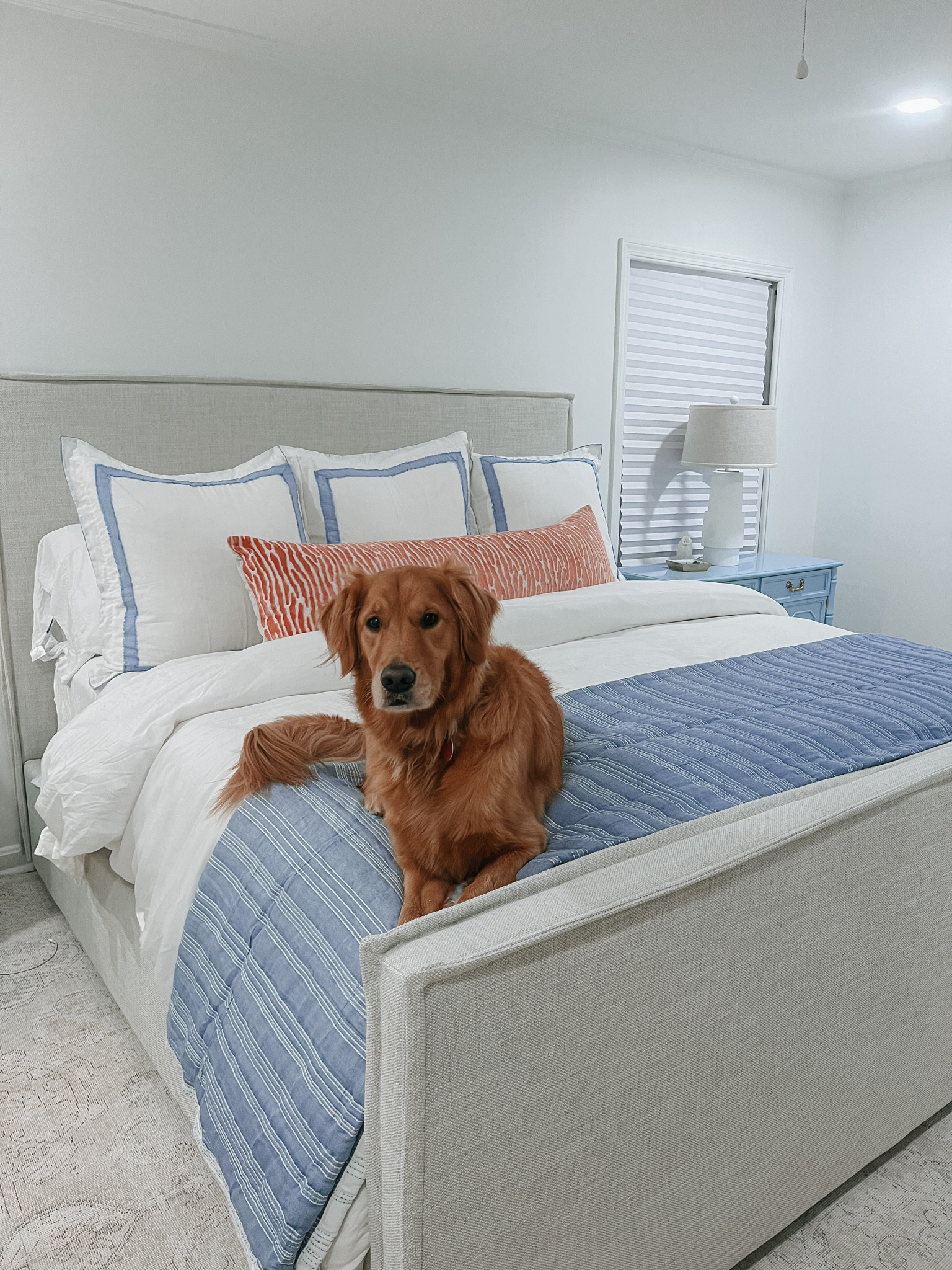 Blue bedroom faves!! Lamps are from homegoods but I couldn’t find them online so I liked a similar one! lumbar pillow is from a local home store

#LTKhome #LTKFind #LTKfamily