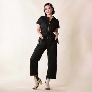 City Jumpsuit, Black Canvas | Albion Fit