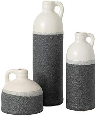 Sullivans Modern Farmhouse Two-Toned Black and White Small Ceramic Jug Set of Three (3), 4”, 7.5” &  | Amazon (US)