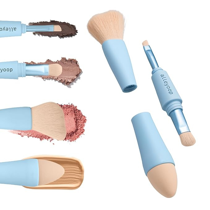 Alleyoop Multi-Tasker 4-in-1 Makeup Brush – All-in-One Sponge, Eyeshadow, Eyebrow, Liner & Blus... | Amazon (US)
