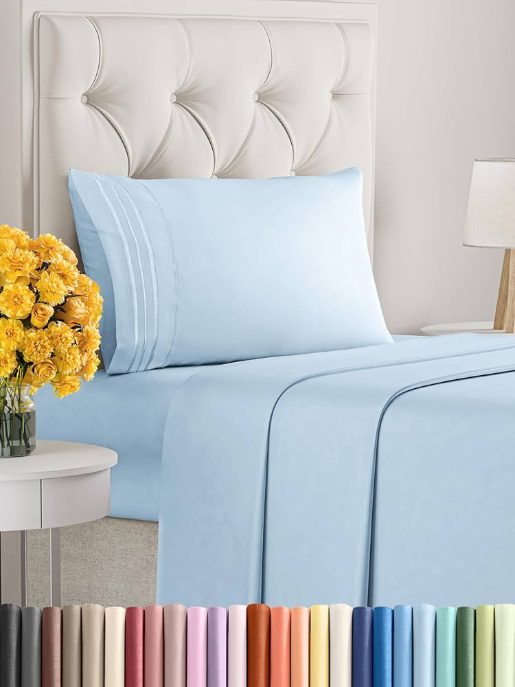 Twin XL Size 3 Piece Sheet Set - Comfy Breathable & Cooling Sheets - Hotel Luxury Bed Sheets for ... | Amazon (US)