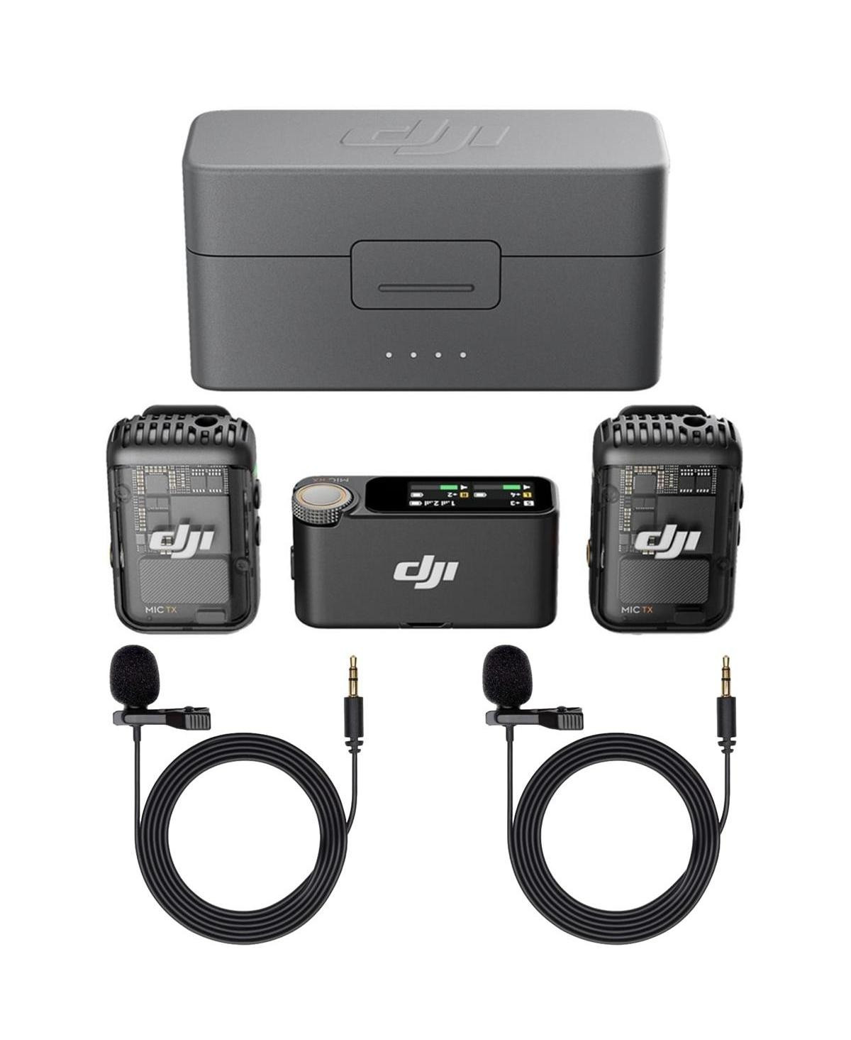 Dji Mic 2 Wireless Microphone System with 2 Transmitters, 1 Receiver, Charging Case, Noise Cancelling, for iPhone, Android, Camera | Macy's