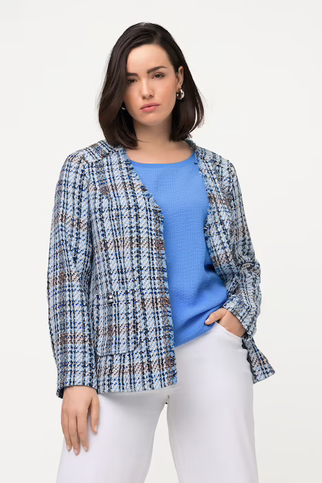Plaid Bouclé Jacket | Blouson | Jackets | Ulla Popken - US & CA