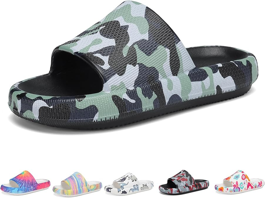 Amazon.com | Tormigo Boys and Girls Cloud Slides for Kids – Non-Slip Summer Slippers Lightweigh... | Amazon (US)