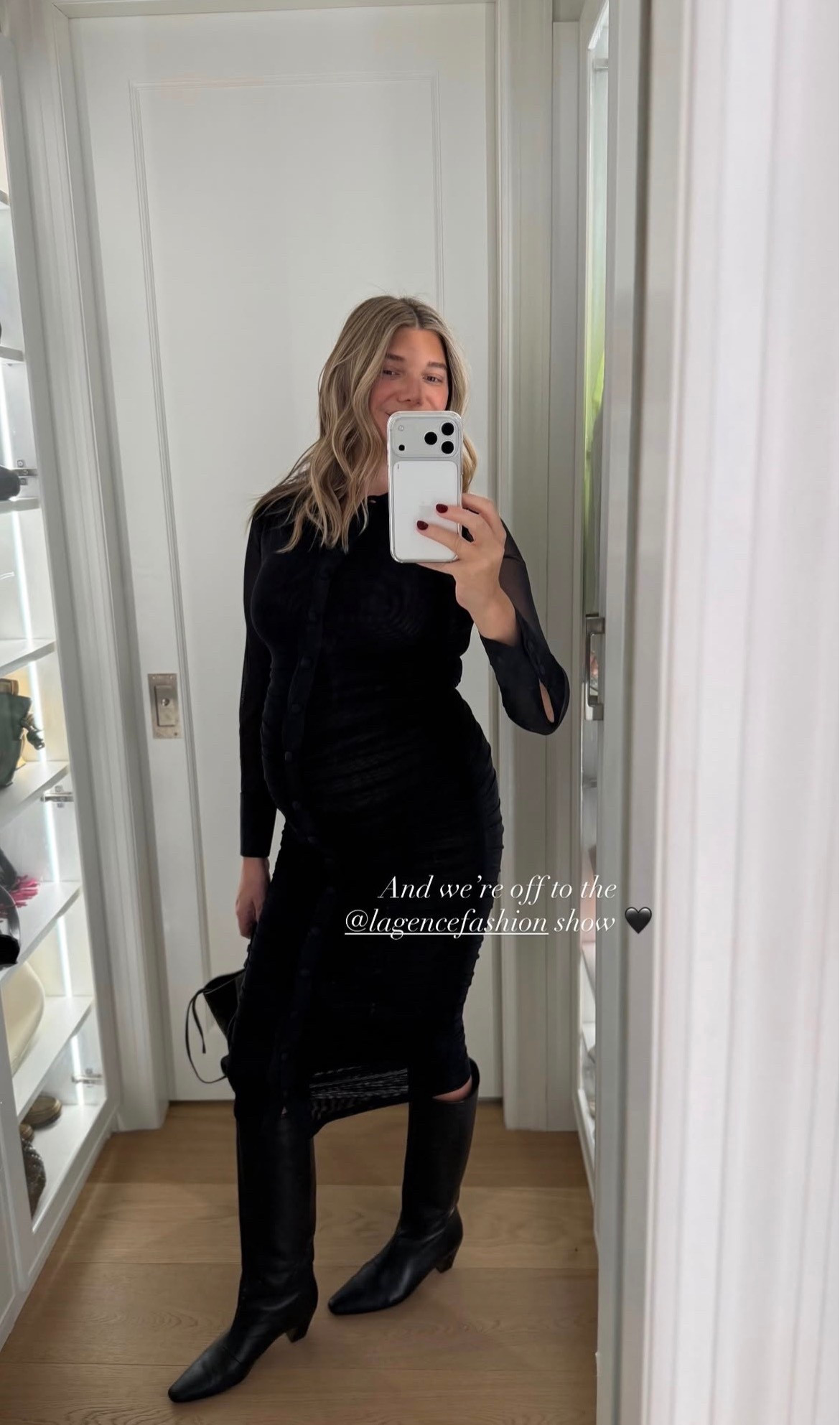 And we’re off to the @lagence fashion show 🖤 took a size medium in the dress!

#LTKootd #LTKBump #LTKNYFW