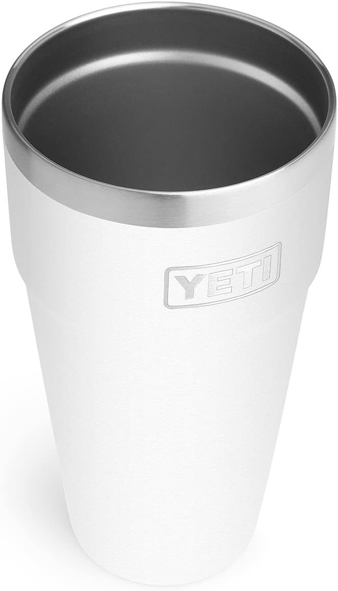 YETI Rambler 26 oz Stackable Cup, Vacuum Insulated, Stainless Steel with No Lid, White | Amazon (US)