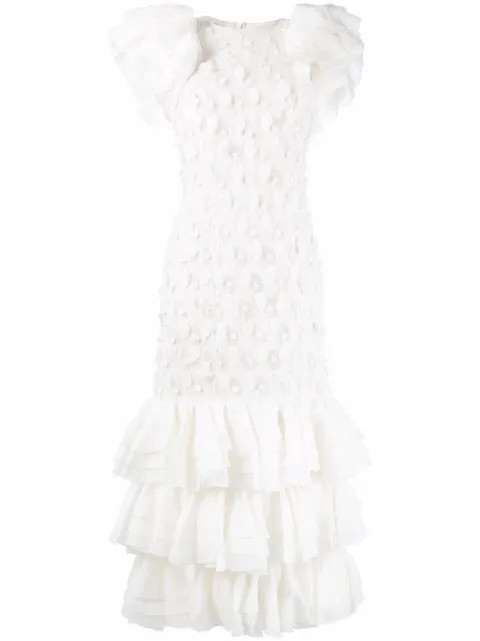 ZIMMERMANN Dancer Frilled Dress - Farfetch | Farfetch Global