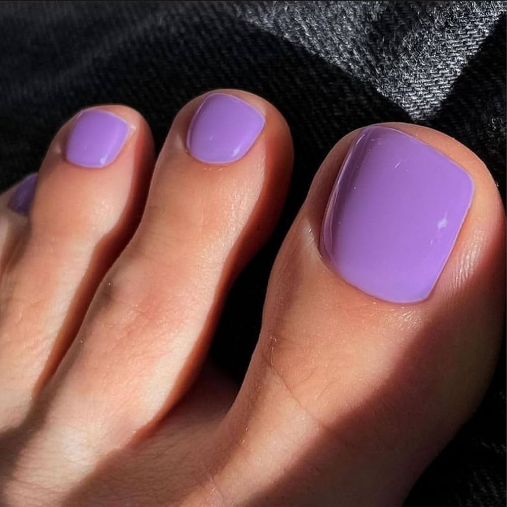 Purple Toe Nails Press on Acrylic Toenails Artificial Press on Toes Nails Purple Full Cover Fake ... | Amazon (US)