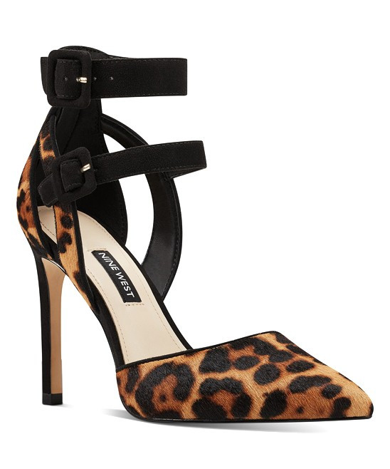 Nine West Women's Pumps NAMPO - Black & Brown Leopard Tereza Pump - Women | Zulily