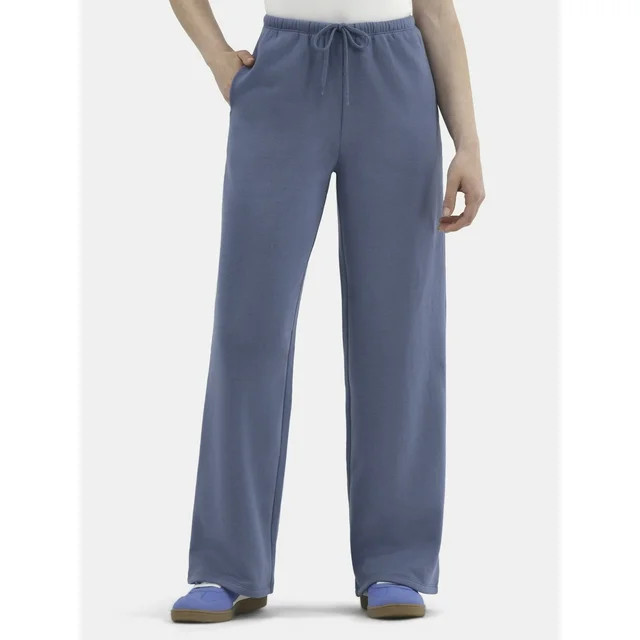 No Boundaries Soft Fleece Wide Leg Sweatpants, Women’s | Walmart (US)