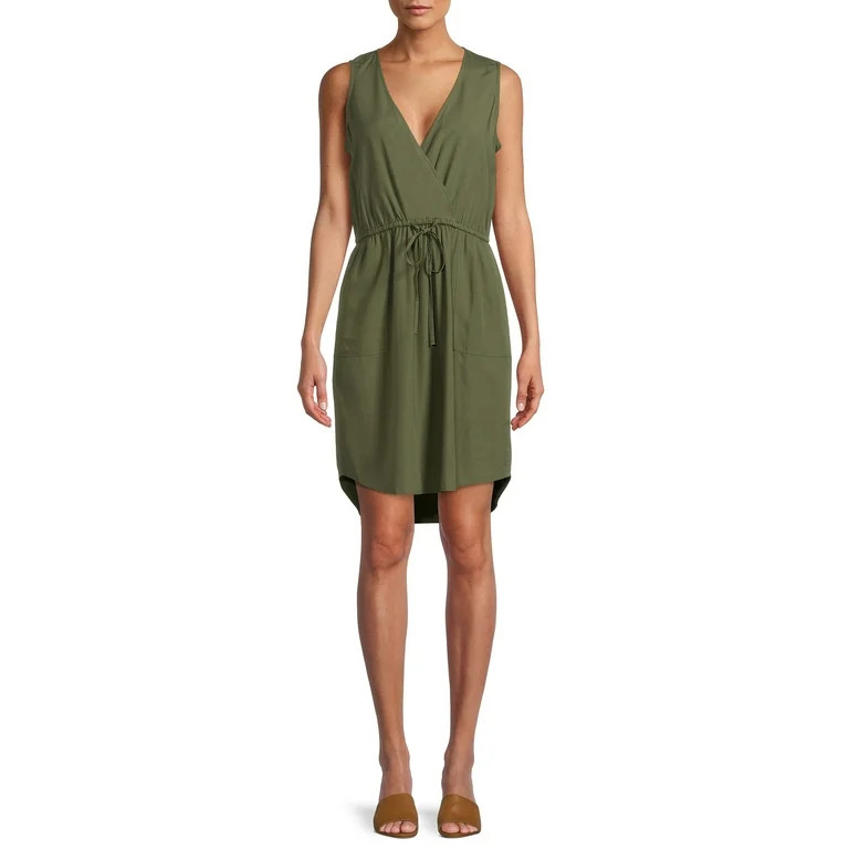 Time and Tru Women's Sleeveless Knee Length Surplus Dress | Walmart (US)